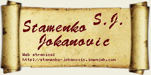 Stamenko Jokanović vizit kartica